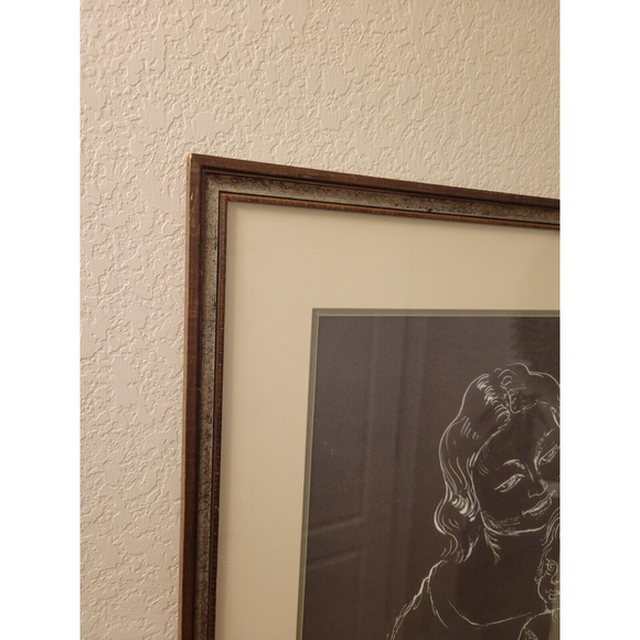 Joseph Wolins Black And White "Mother And Child" Lithograph Signed 133/250 w/COA - Picture 4 of 9